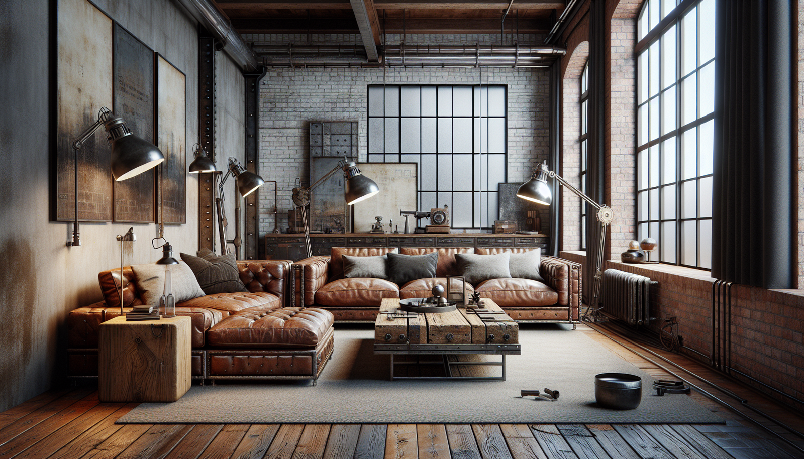 industrial style living room